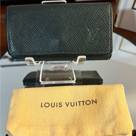 Louis Vuitton Handbags - Louis Vuitton Green Taiga Leather 4 Key Holder MI0944 Vintage (30 years old)